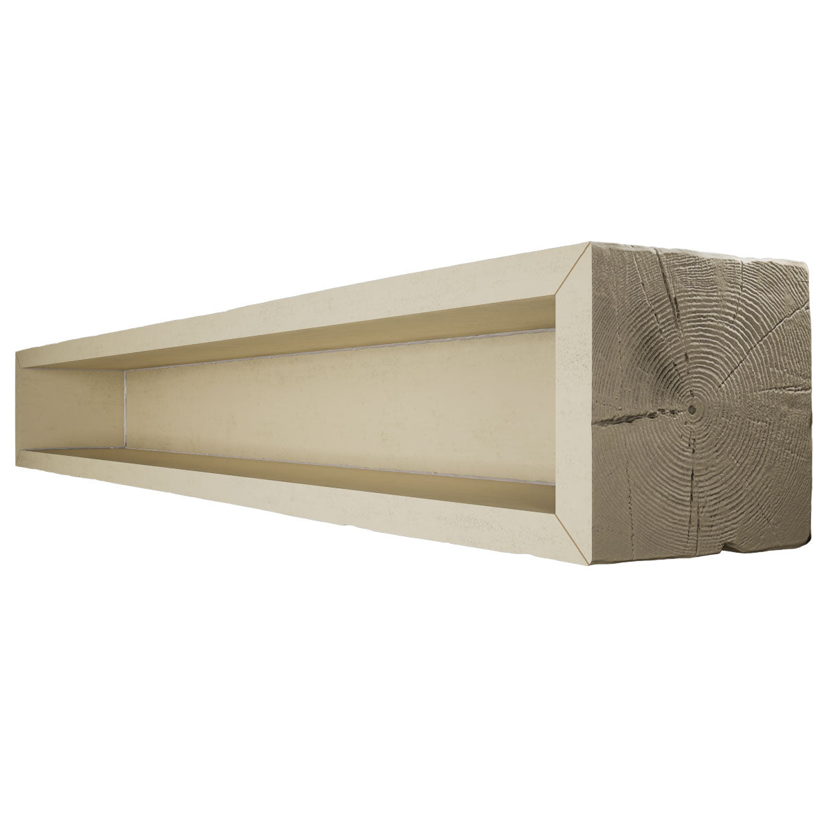 HAND HEWN ENDURATHANE FAUX WOOD CEILING BEAM, ALMOND - CrownCornice Mouldings & Millworks Inc.