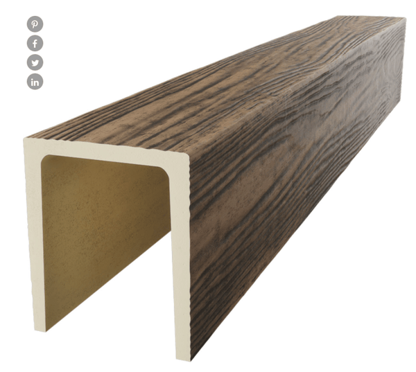 MENA FAUX WOOD CEILING BEAM - KONA BROWN - CrownCornice Mouldings & Millworks Inc.