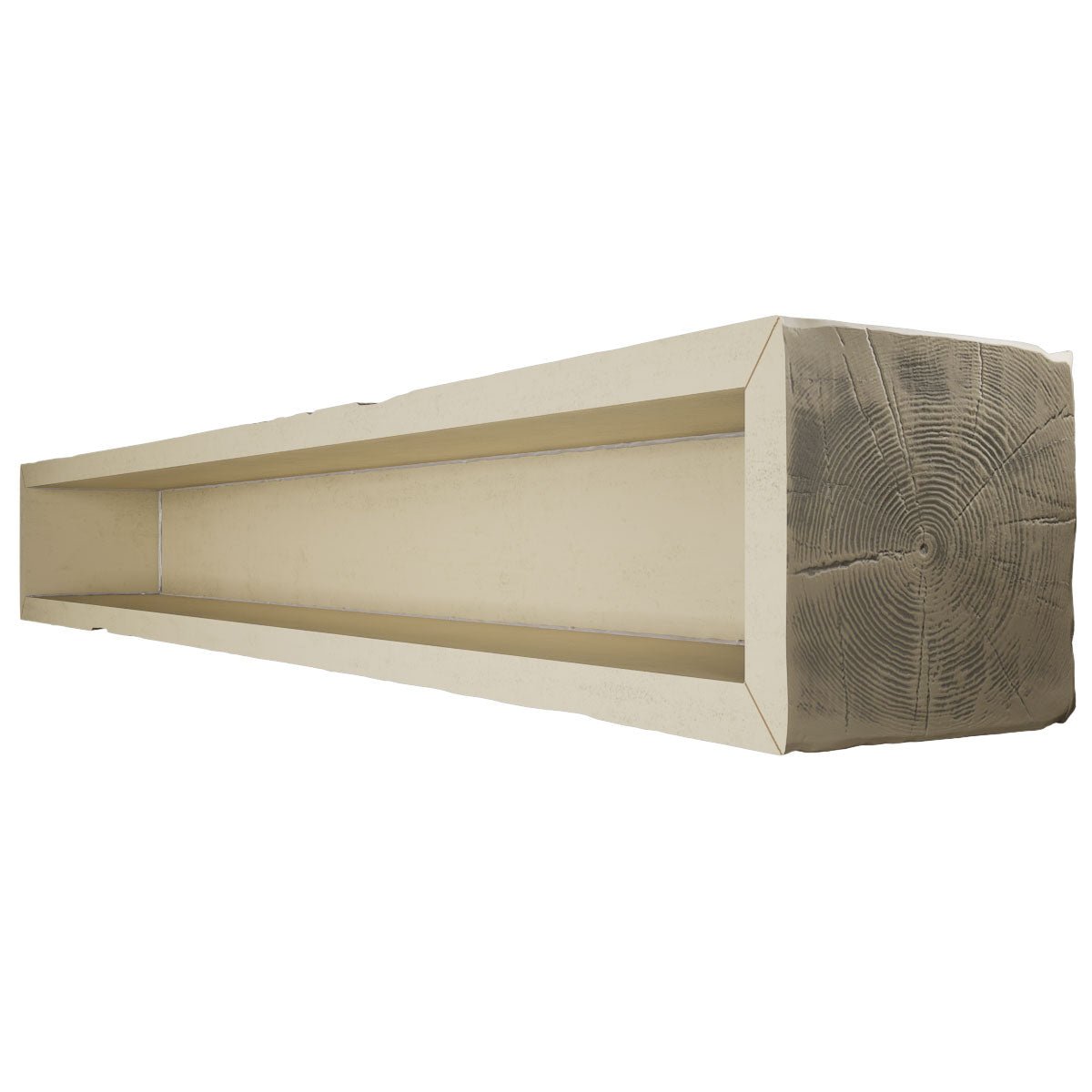 PECKY CYPRESS ENDURATHANE FAUX WOOD CEILING BEAM, ALMOND - CrownCornice Mouldings & Millworks Inc.