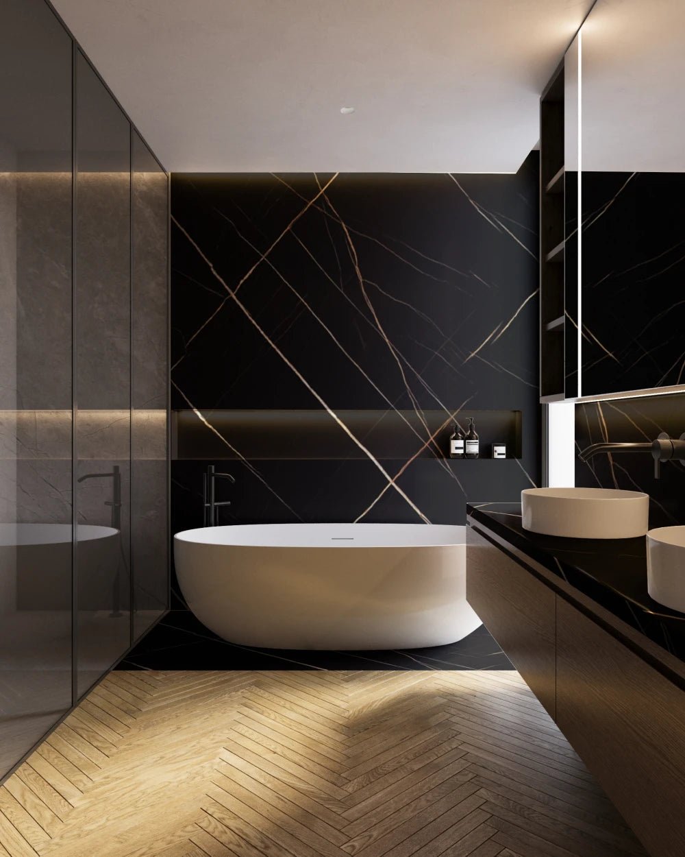 Sahara Noir Faux Wall Panel - FWP947038 - CrownCornice Mouldings & Millworks Inc.