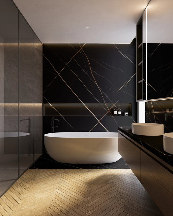 Sahara Noir Faux Wall Panel - FWP947038 - CrownCornice Mouldings & Millworks Inc.