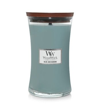 Woodwick Blue Java Banana Candle - CrownCornice Mouldings & Millworks Inc.