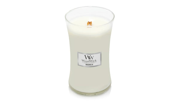 Woodwick Magnolia Candle - CrownCornice Mouldings & Millworks Inc.