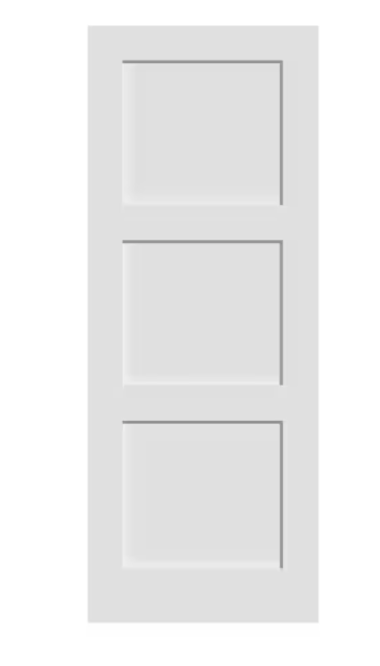 3 Panel Shaker Solid - Pre - Hung Door 1 3/8