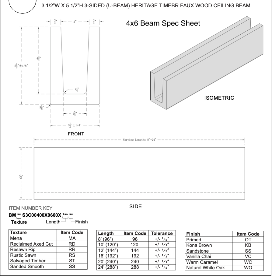 RECLAIMED AXED CUT FAUX WOOD CEILING BEAM - KONA BROWN