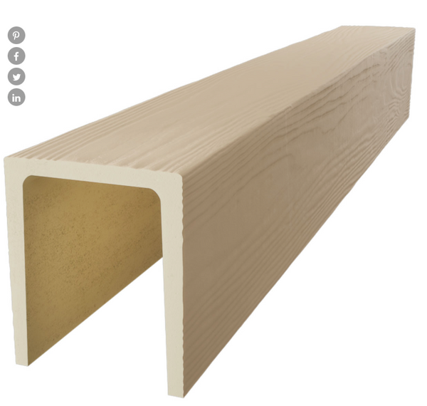 MENA FAUX WOOD CEILING BEAM- PRIMED TAN