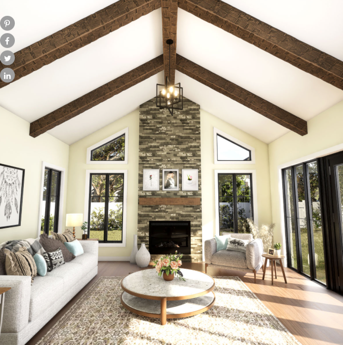 RECLAIMED AXED CUT FAUX WOOD CEILING BEAM - KONA BROWN