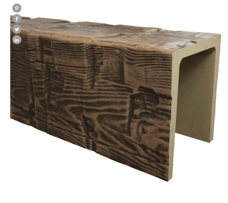 RECLAIMED AXED CUT FAUX WOOD CEILING BEAM - KONA BROWN