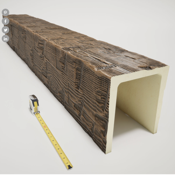 RECLAIMED AXED CUT FAUX WOOD CEILING BEAM - KONA BROWN