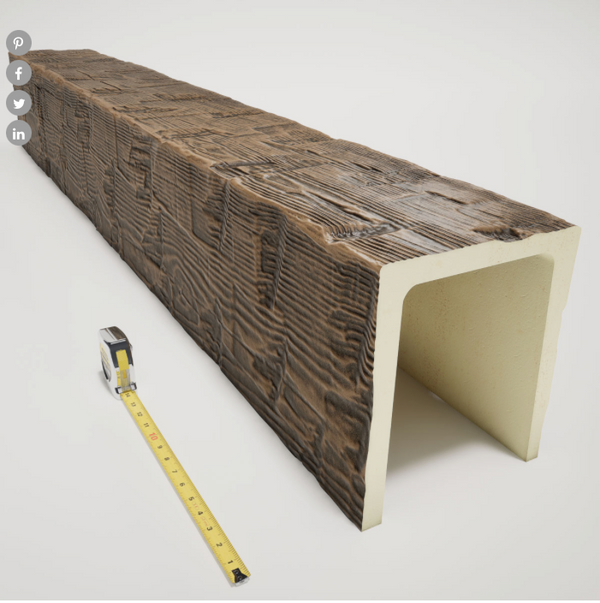 RECLAIMED AXED CUT FAUX WOOD CEILING BEAM - KONA BROWN