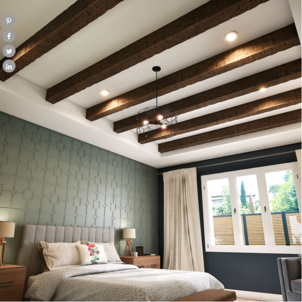 RECLAIMED AXED CUT FAUX WOOD CEILING BEAM - KONA BROWN