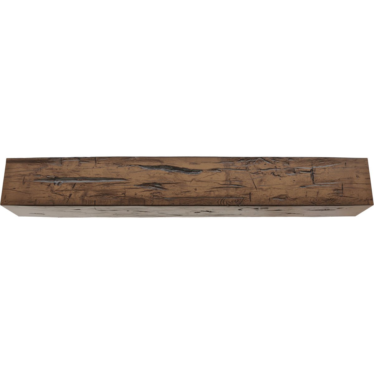 Hand Hewn Faux Wood Fireplace Mantel 4