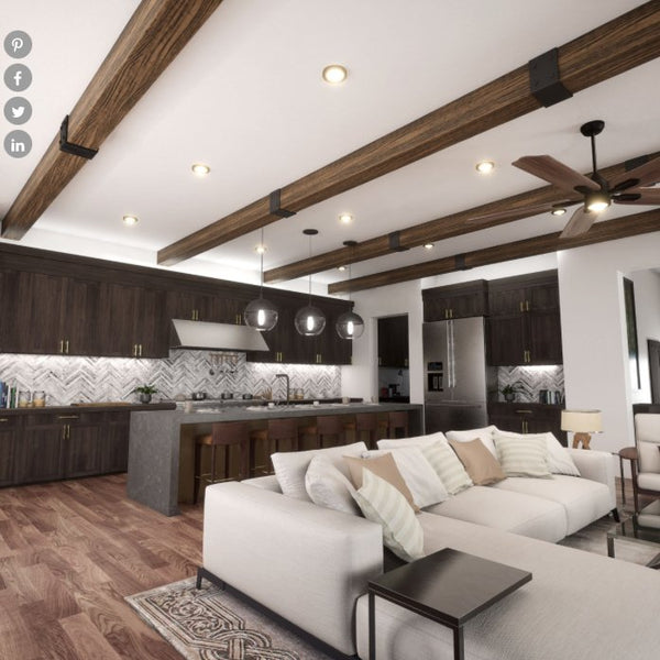 MENA HERITAGETIMBER FAUX WOOD CEILING BEAM, KONA BROWN - CrownCornice Mouldings & Millworks Inc.