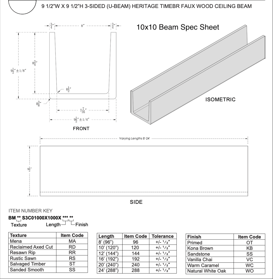 MENA HERITAGETIMBER FAUX WOOD CEILING BEAM, KONA BROWN - CrownCornice Mouldings & Millworks Inc.