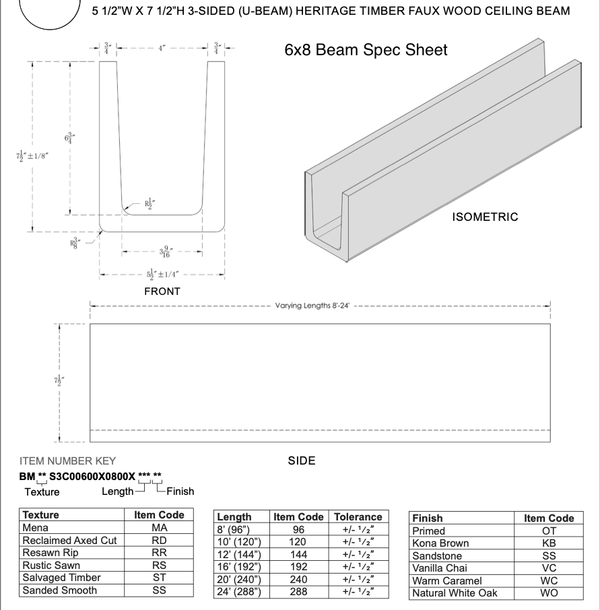 RESAWN RIP HERITAGETIMBER FAUX WOOD CEILING BEAM, SANDSTONE - CrownCornice Mouldings & Millworks Inc.