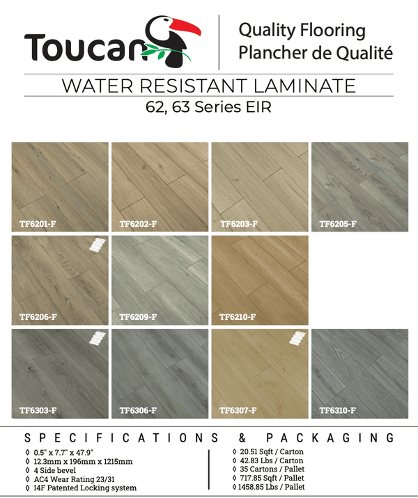 TF6310 - F Ocean Grey Laminate Flooring - CrownCornice Mouldings & Millworks Inc.
