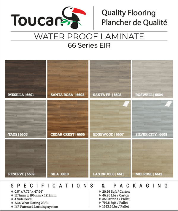 TF6608 - F Silver City Laminate Flooring - CrownCornice Mouldings & Millworks Inc.