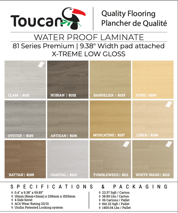 TF8105 Oyster Laminate Flooring - CrownCornice Mouldings & Millworks Inc.