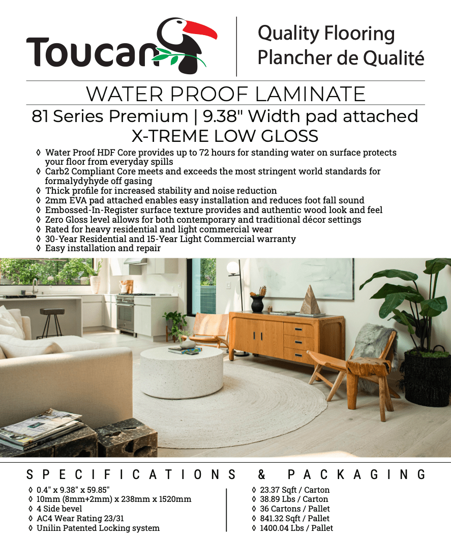 TF8105 Oyster Laminate Flooring - CrownCornice Mouldings & Millworks Inc.